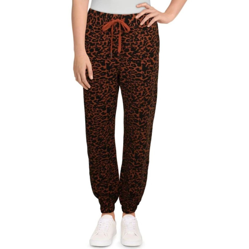 Joe's Jeans Leopard Print Jogger Sweatpants Brown Black JWLGH8053 Womens S